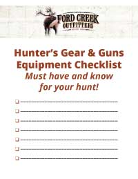 Download Ford Creek Outfitters Hunter's Gear & Guns Equipment Checklist